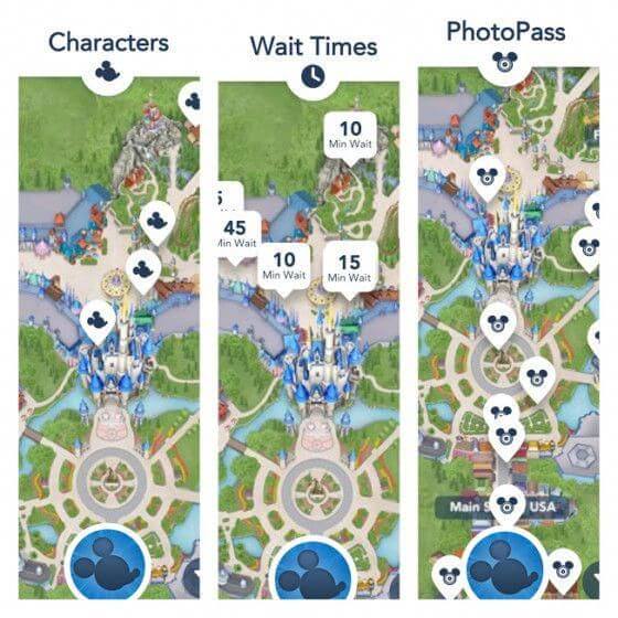 Passo a passo completo sobre o app da Disney - Mapa