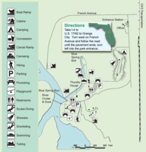 mapa blue spring state park