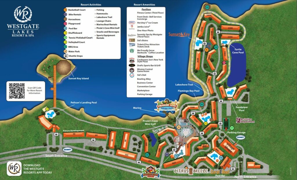 mapa westgate lakes resort
