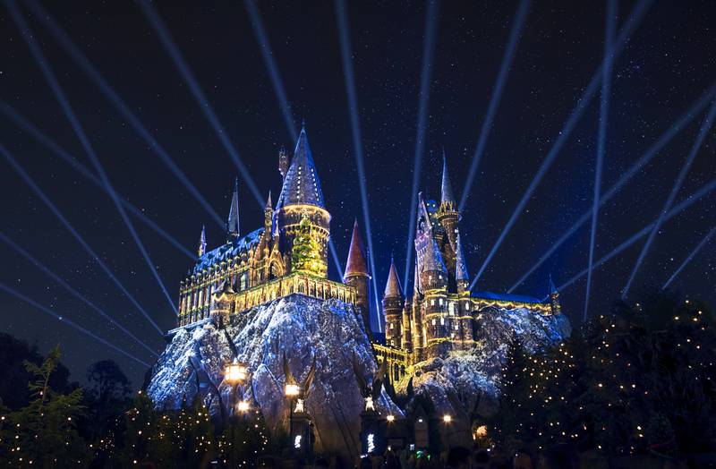 castelo hogwarts harry potter natal universal Universal's Holiday Tour
