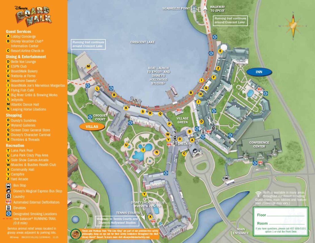 Boardwalk Villas mapa 