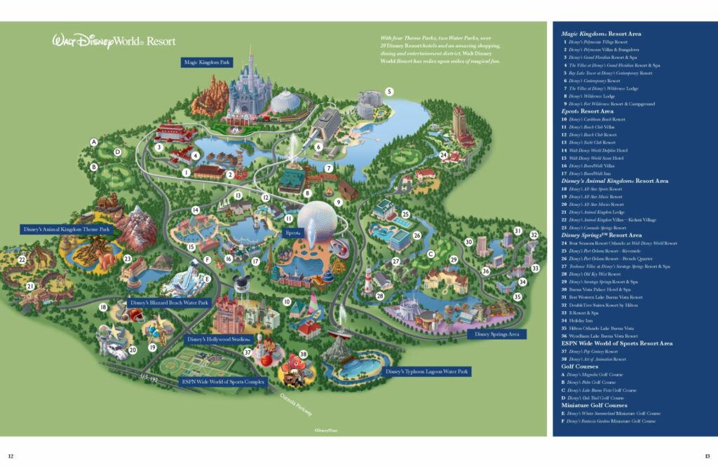 Mapa do Walt Disney World Resort