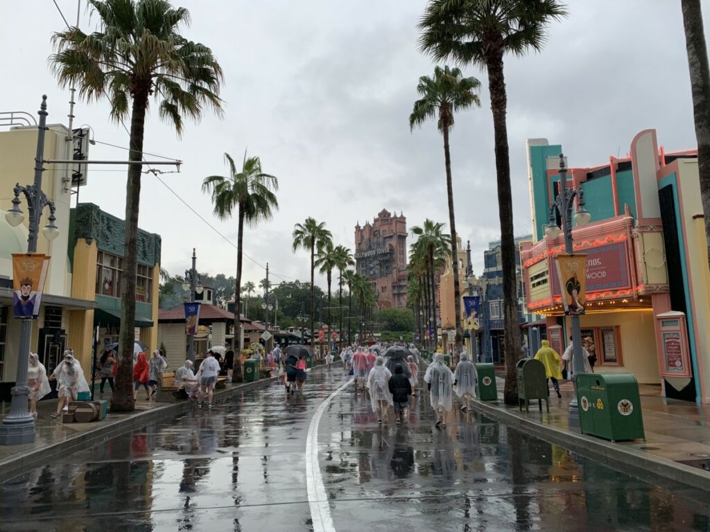 Hollywood Studios na chuva