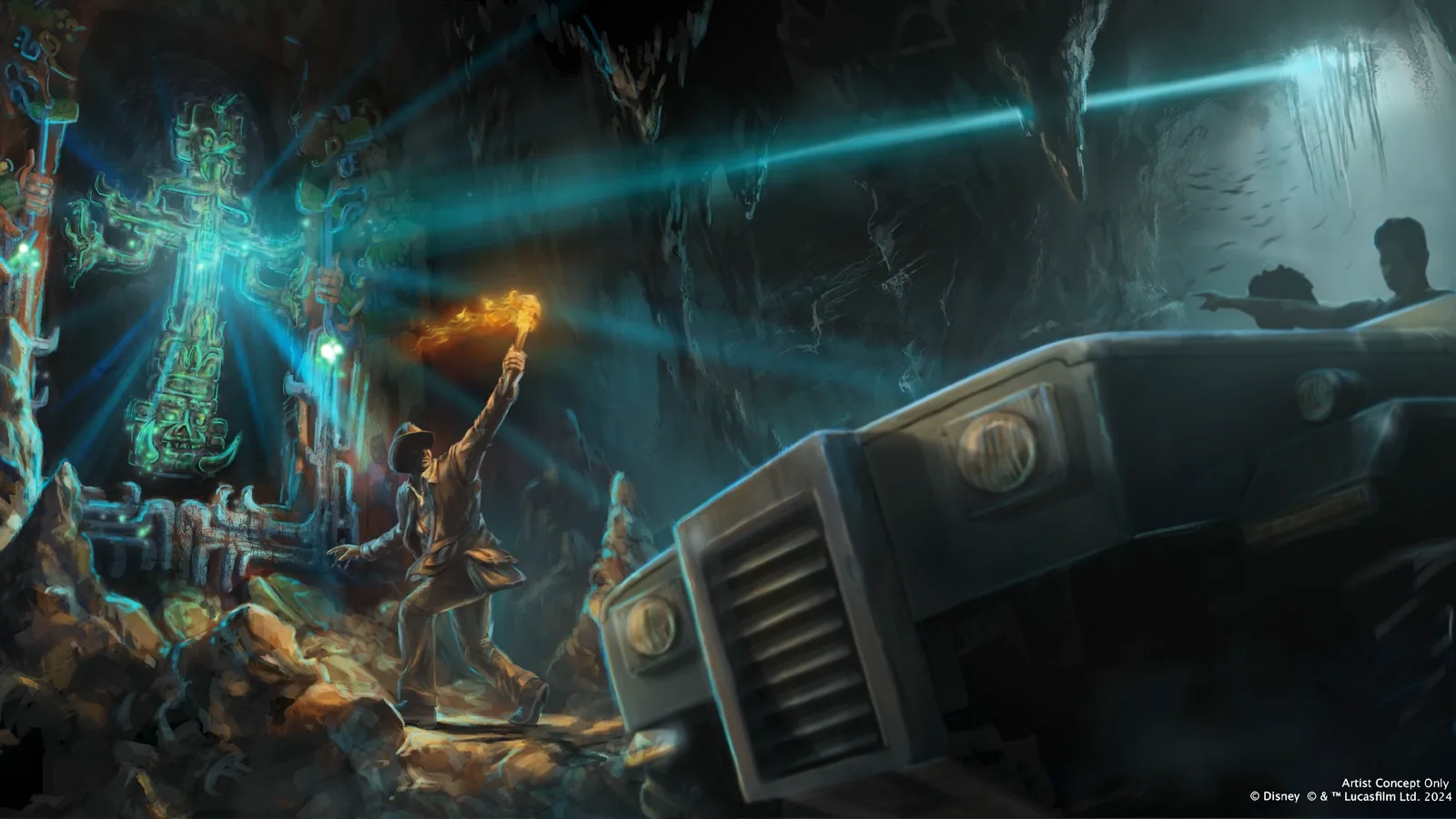 Arte conceitual de Indiana Jones and the Myth of the Jade Serpent no Animal Kingdom