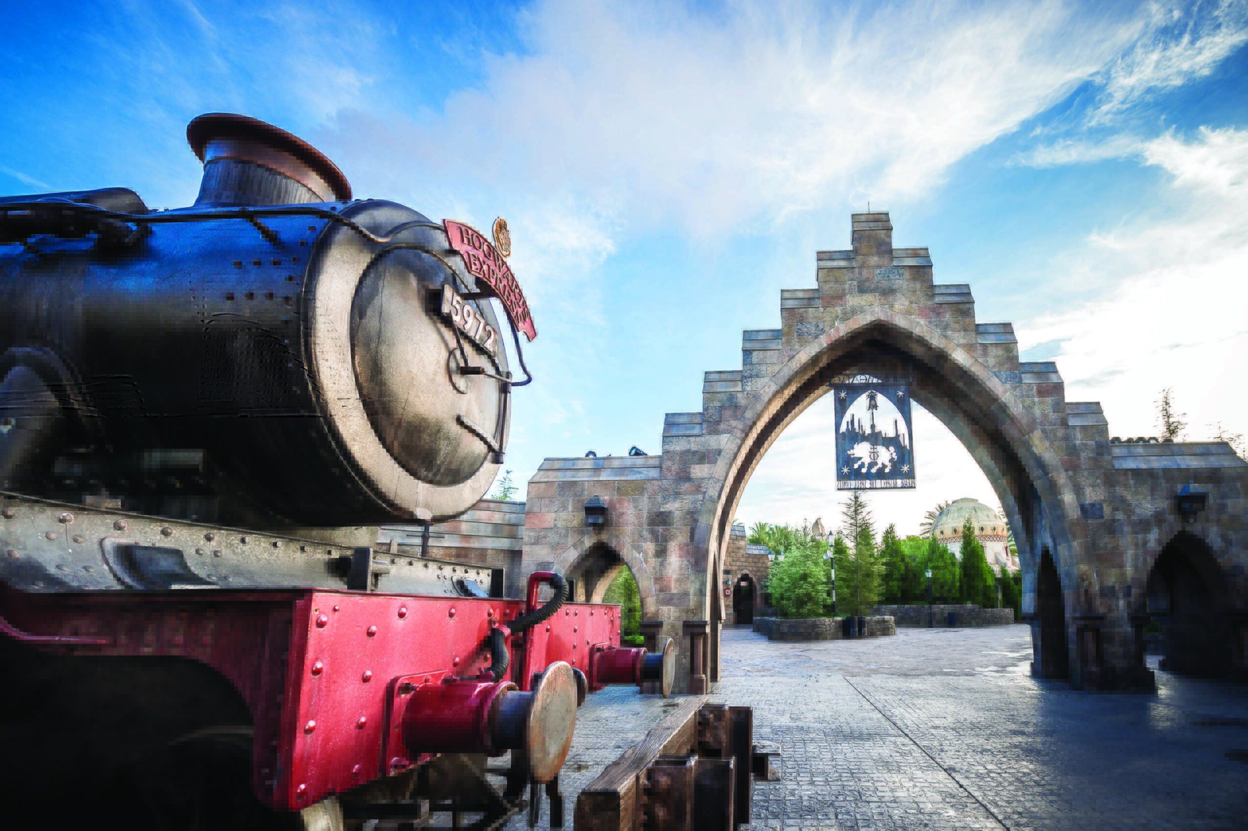 Entrada de Hogsmeade, com o Expresso de Hogwarts, no Universal's Islands of Adventure