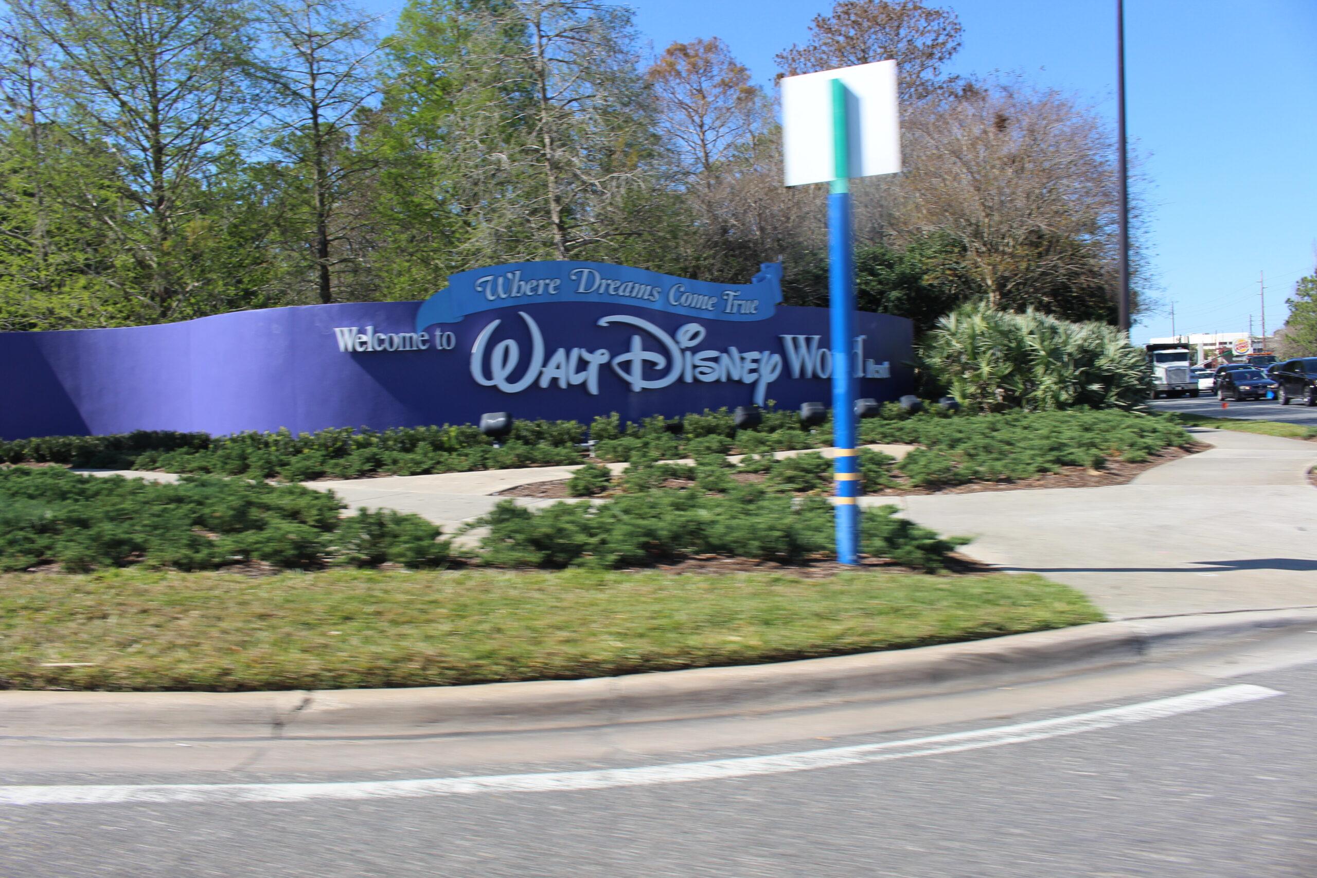 Placa de boas-vindas do Walt Disney World Resort em Orlando