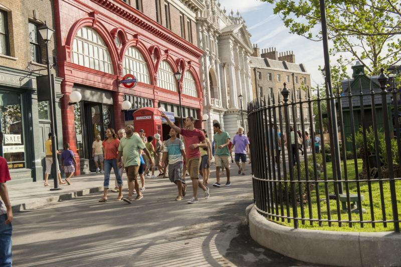 Réplica de Londres na entrada do Beco Diagonal, no Universal Studios Florida